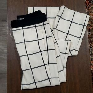 Express professional black and white pants